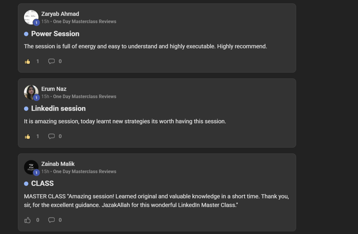 Masterclass review 6