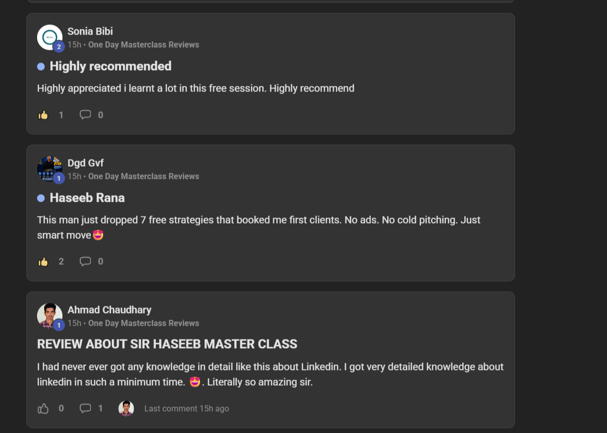 Masterclass review 3
